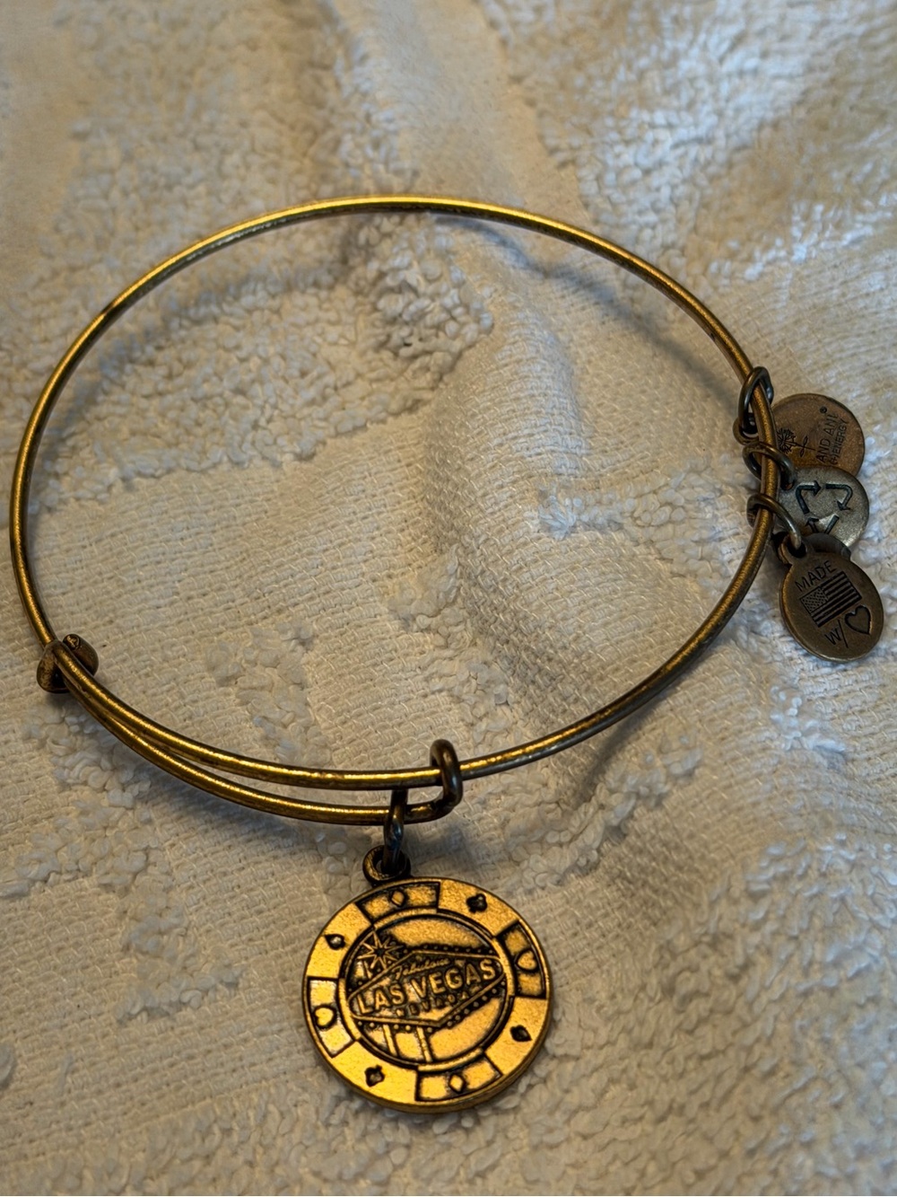 Alex and Ani Gold Bracelet - Vegas Poker Chip
